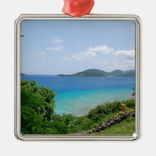 USVIセントジョンアイランド州シュガーミル メタルオーナメント (正面)