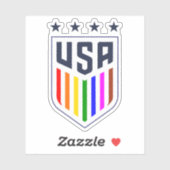 USWNTプライド-LGBTQファン国旗 シール (シート)