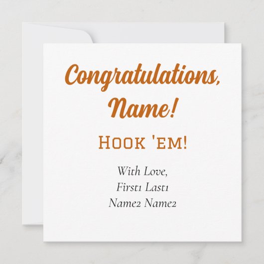 UTロングホーン・フックem!ギフトカードラベル シーズンカード (正面)