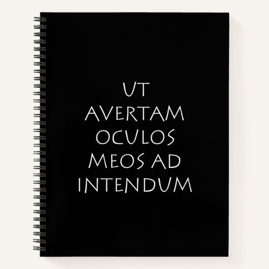 Ut avertam oculos meos ad intendum ノートブック (正面)