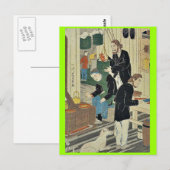 Utagawa著解決の家で調理します、Yoshikazu ポストカード (正面/裏面)