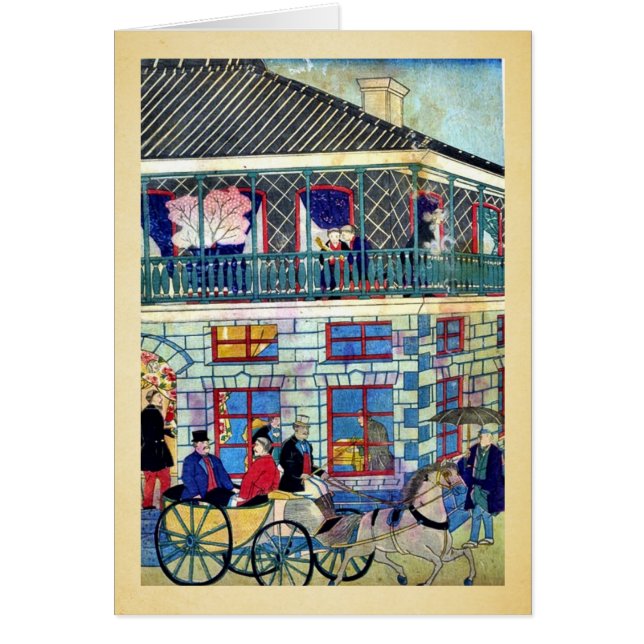 Utagawa、Hiroshige著横浜のビジネス地区 (正面)