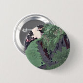 Utagawa、Hiroshige著Zenkojiの寺院への道 缶バッジ (正面&裏面)