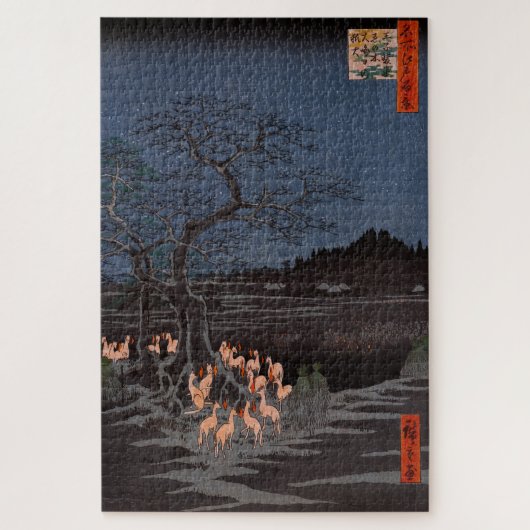 Utagawa Hiroshige - New Year's Eve Foxfires ジグソーパズル (縦)