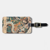 Utagawa Kuniyoshiは英雄の戦いのヘビの芸術をsuikoden ラゲッジタグ (正面横)