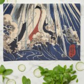Utagawa Kuniyoshi著苦行をするHatsuhana キッチンタオル (折り畳み)