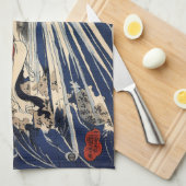 Utagawa Kuniyoshi著苦行をするHatsuhana キッチンタオル (四つ折り)
