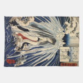 Utagawa Kuniyoshi著苦行をするHatsuhana キッチンタオル (横)