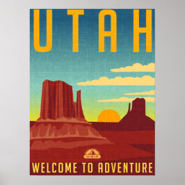 Utah Adventure - Vintage Design ポスター