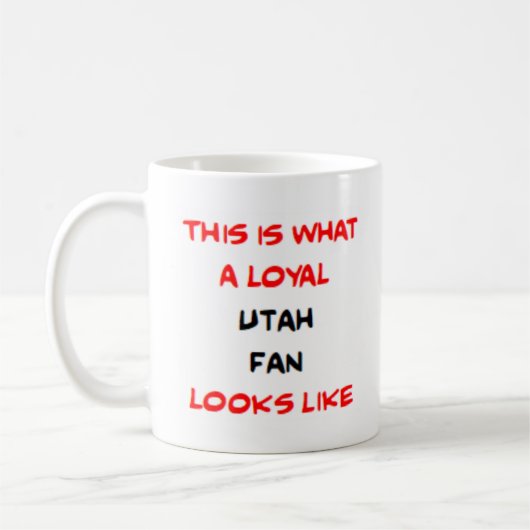 utah fan, loyal コーヒーマグカップ (左)
