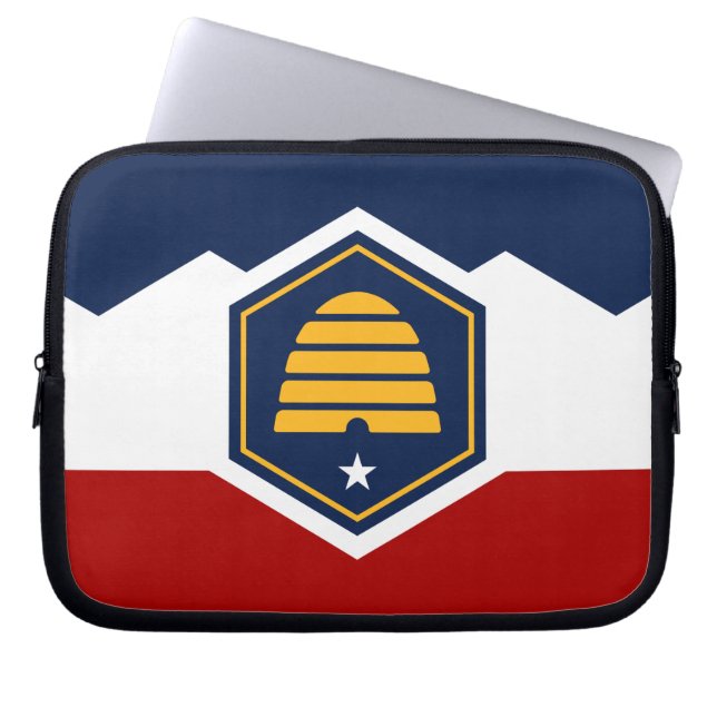 Utah Flag on Laptop Sleeve ラップトップスリーブ (正面)