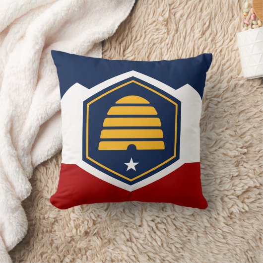 Utah Flag on MoJo Pillow クッション (ブランケット)