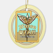 Utah Nurse Caduceus セラミックオーナメント (左)