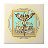 Utah Nurse Caduceus Tile タイル (正面)