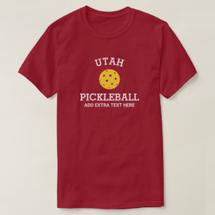 Utah Pickleball Add Club、パートナー·ネーム·カスタム Tシャツ