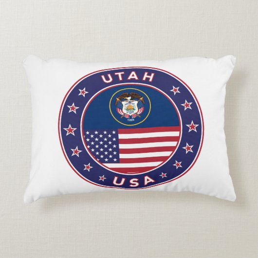 Utah sticker, phone case, tote bag, wall clock アクセントクッション (正面)