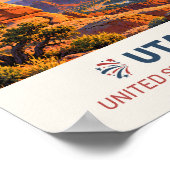 Utah USA – Vintage Travel Poster ポスター (角)
