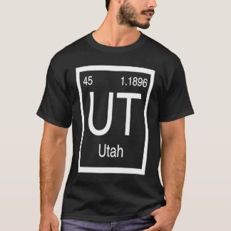 Utah UT Periodic Table Home State Birth Place Prid Tシャツ