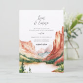 Utah Wedding Invitation Watercolor  招待状 (スタンド正面)