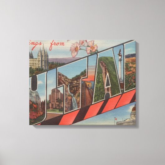 UtahLarge Letter ScenesUtah キャンバスプリント (正面)