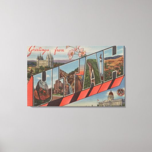 UtahLarge Letter ScenesUtah キャンバスプリント (正面)