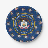 Utahn Flag & Seal, Utah ペーパープレート (正面)