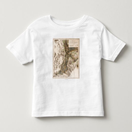 UtahPanoramic MapUtah トドラーTシャツ (正面)