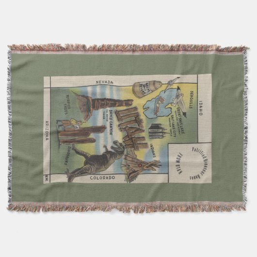 UtahUtahで見るべき場所のUtahDepictions スローブランケット (正面)