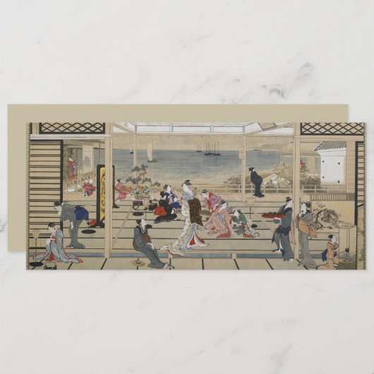 Utamaroの日本のな芸術の招待状 招待状 (正面/裏面)