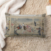 Utamaroの日本のな芸術の装飾用クッション ランバークッション (ブランケット)