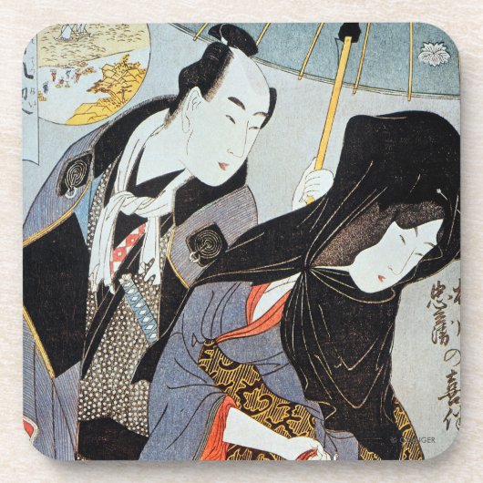 Utamaro: 恋人1797年 コースター (正面)