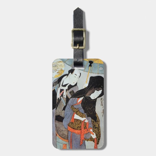 Utamaro: 恋人1797年 ラゲッジタグ (正面縦)