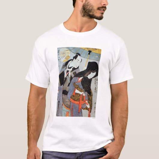 Utamaro: 恋人1797年 tシャツ (正面)