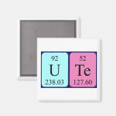 Ute周期テーブル名磁石 マグネット (正面/裏面)