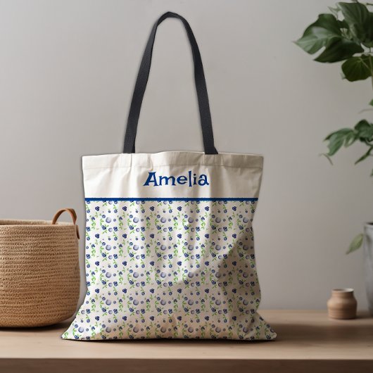 Ute сBlueberry水色のパターン名 トートバッグ