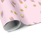 ute Pink & Orange Ombre Summer Wrapping Paper ラッピングペーパー (ロールコーナー)