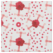 UterRoses -子宮のばら色の十字の繰り返しパターン ファブリック (クローズアップ)