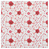 UterRoses -子宮のばら色の十字の繰り返しパターン ファブリック (見本)