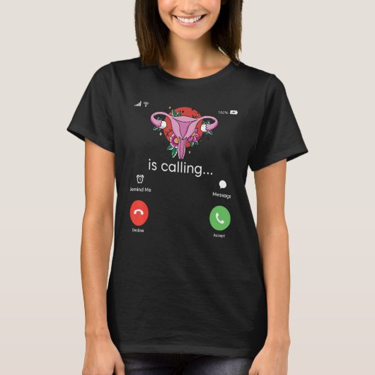 Uterus Feminist Womens Rights Reproductive Feminis Tシャツ (正面)