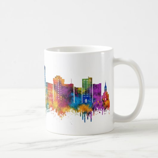 Utica New York Skyline コーヒーマグカップ (右)