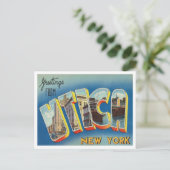 Utica, New York Vintage Travelからの挨拶 ポストカード (スタンド正面)