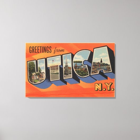 Utica, New YorkLarge Letter ScenesUtica, NY キャンバスプリント (正面)