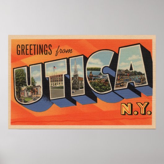 Utica, New YorkLarge Letter ScenesUtica, NY ポスター (正面)