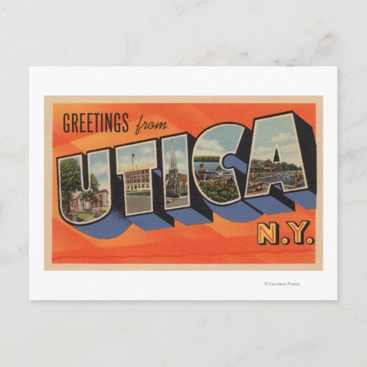 Utica, New YorkLarge Letter ScenesUtica, NY ポストカード (正面)