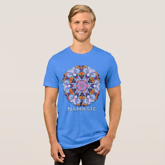 Utopian Namaste Kaleidoscope T-Shirt トライブレンドTシャツ (正面全面)