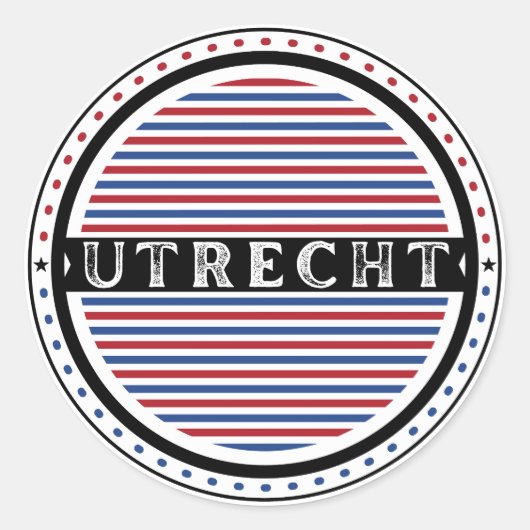 Utrecht City Pride Emblem – Dutch Identity ラウンドシール (正面)