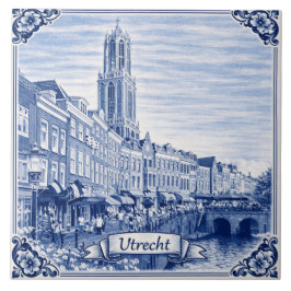 Utrecht Delft Blue style ceramic tile タイル