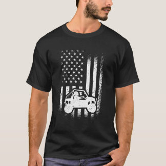 UtvドライバAmericanフラグUtv Sxsサイドバイサイド Tシャツ