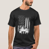 Utv Driver American Flag Utv Sxs Side-By-Side Tシャツ (正面)