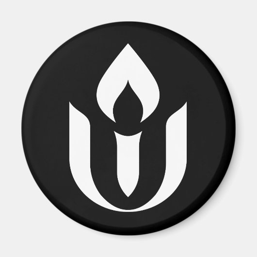 UUホワイトチャイスシンボル冷蔵庫磁石 マグネット (正面)